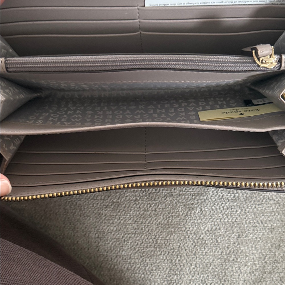 Kate Spade Taupe Leather Wallet - Picture 3 of 4